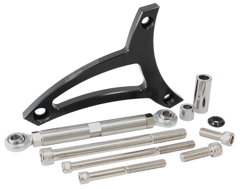 Standard Mount Billet Alternator Bracket    Black Finish. Suit Ford 289-302W with driver side water pump hose inlet