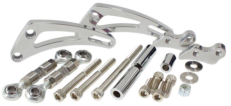 Low Mount Billet A/C Compressor Bracket, Polished  Suit S/B Chev