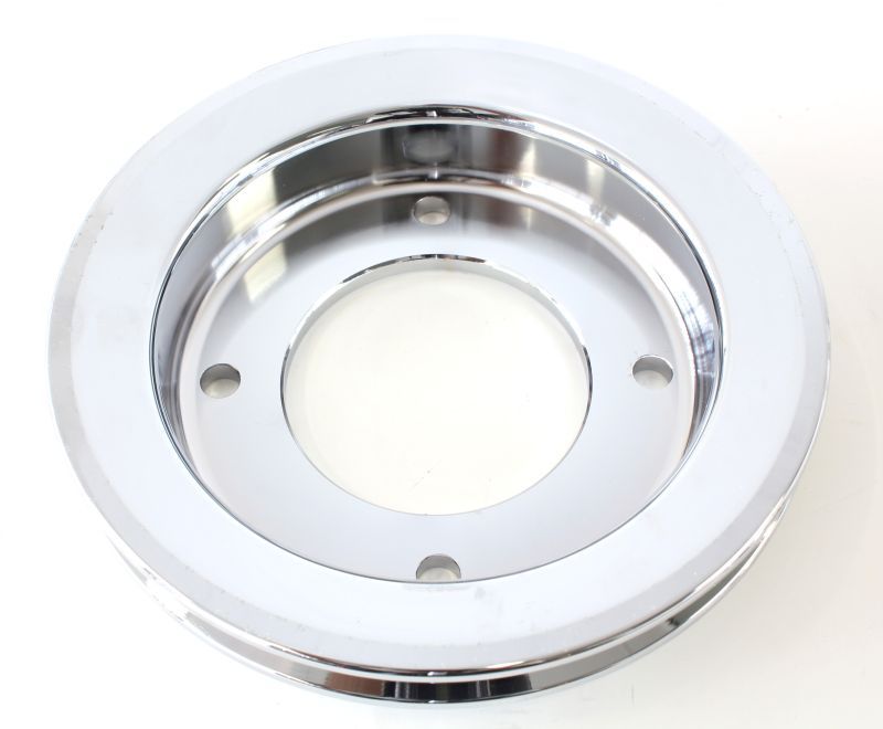 Billet Crankshaft Pulley Single V groove, suit Holden 253-308 with small bearing water pump, Polished