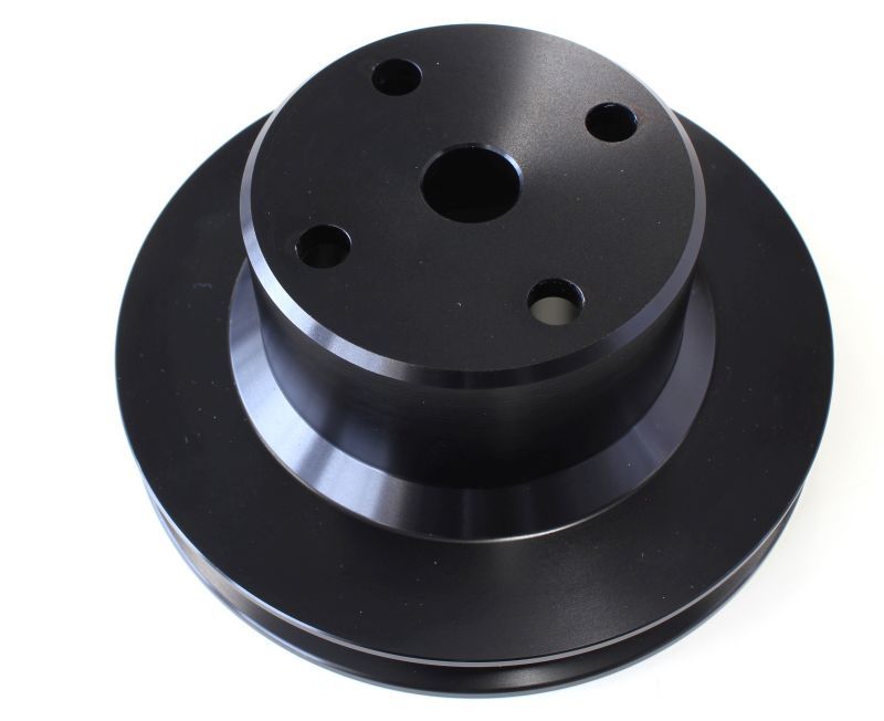 Billet Water Pump Pulley Single V groove, suit Holden 5.0 V8 VN-VS with large bearing water pump, Black