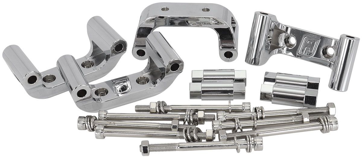 Aeroflow Billet LS2/LS3/LS7 Coil Relocation Kit Chrome Finish. This Kit Mounts 8 Coils.