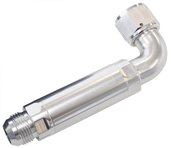 90° Inline Scavenge Filter -12AN  Silver Finish