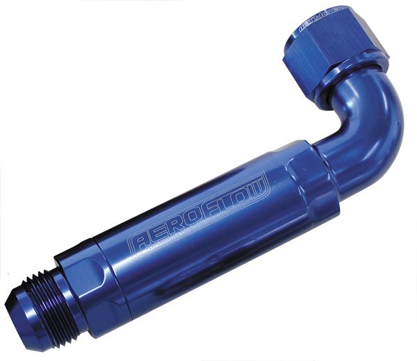 90° Inline Scavenge Filter -12AN  Blue Finish