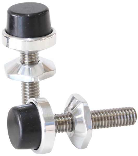 Universal Billet Bonnet Adjusters with 5/16" UNC Thread   Polished Finish