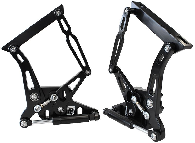 Ford Falcon XR-XY Billet Bonnet Hinge Kit - Black Finish  Will fit with Girling Brake Booster only, Sold as a Pair