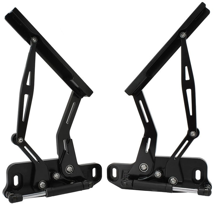 Holden Torana and Holden HQ-WB Billet Bonnet Hinge Kit - Black Finish  Sold as a Pair