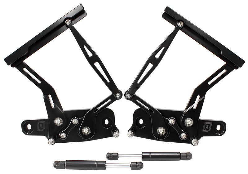 Holden Torana Billet Bonnet Hinge Kit - Black Finish Suits LC and LJ, Sold as a Pair