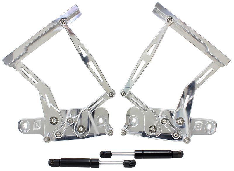 Holden Torana Billet Bonnet Hinge Kit - Polished Finish Suits LC and LJ, Sold as a Pair