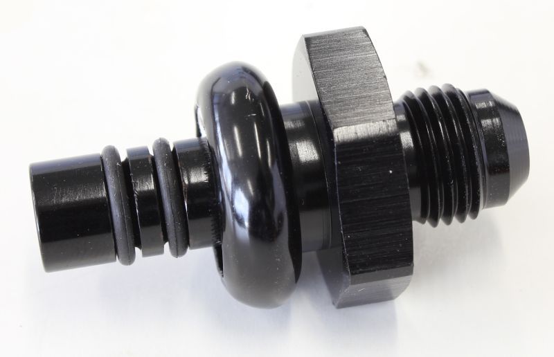 Ford EFI Regulator Adapter -6AN with .435" Shank  Black Finish