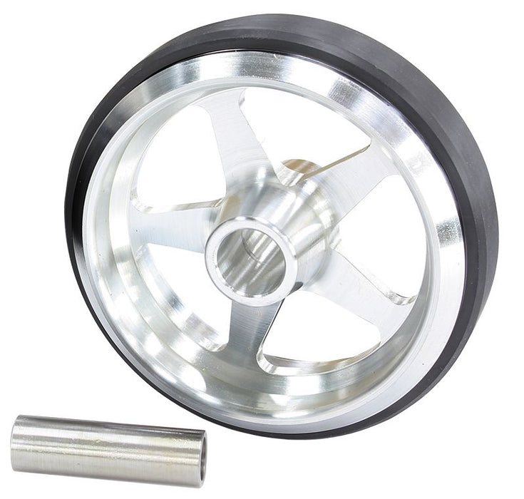 Billet Aluminium Wheelie Bar Wheel  Natural Finish