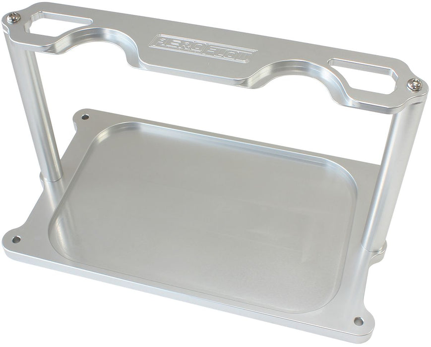 Billet Aluminium Optima Battery Tray - Silver Finish  Suit Optima Batteries Red & Yellow Top