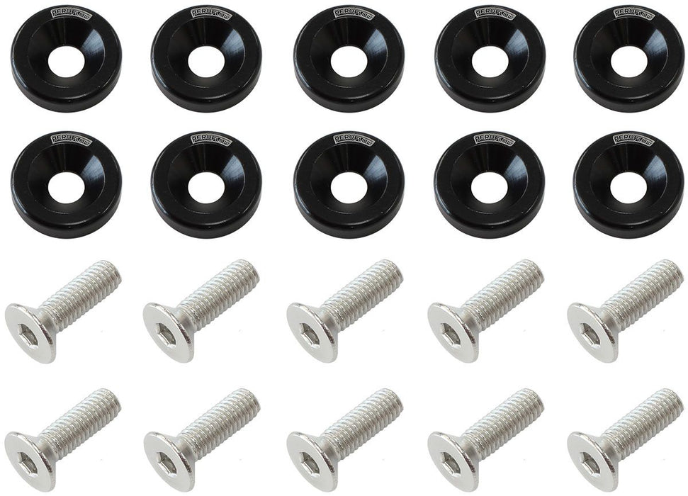 Billet Dress-Up/Fender Bolt Kit M8 x 1.25mm (20mm UHL)  Black Finish
