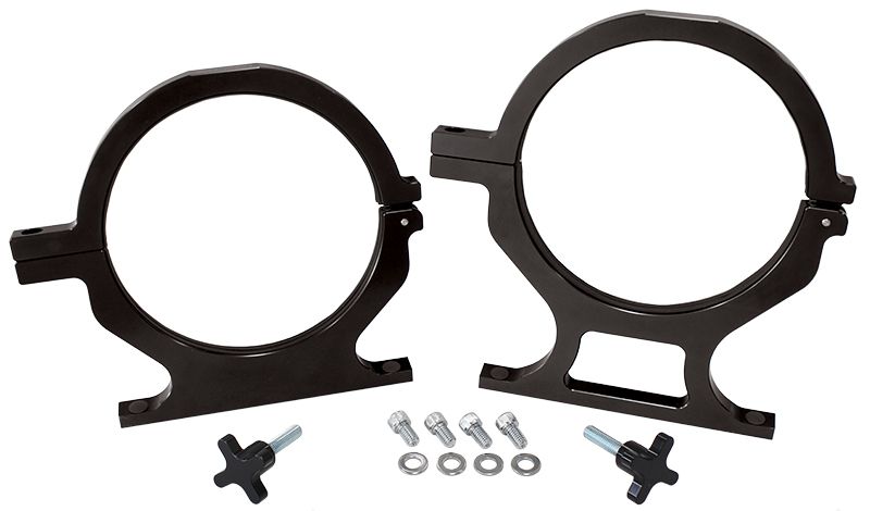 Billet Nitrous Bottle Brackets - Black  Suits 10lb. & 15lb. Bottles, Sold As A Pair