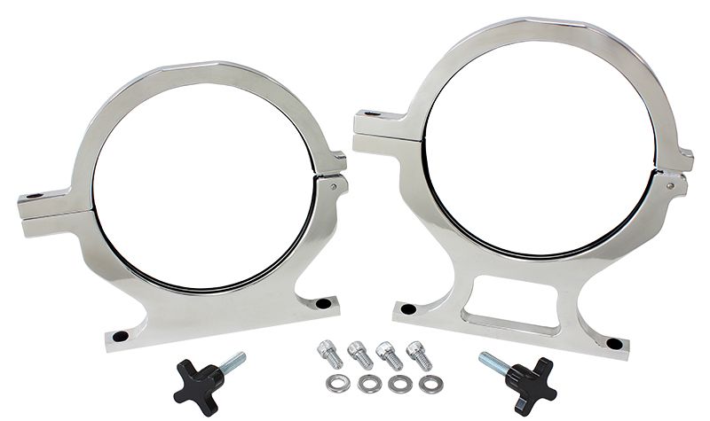 Billet Nitrous Bottle Brackets - Polished  Suits 10lb. & 15lb. Bottles, Sold As A Pair