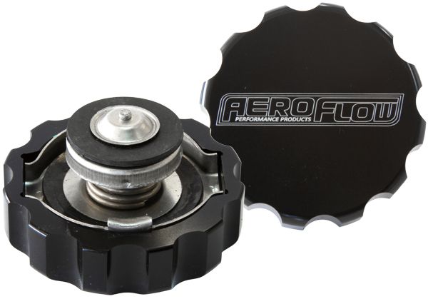 Billet Radiator Cap Large Style 7 psi (0.5 Bar) suit 42mm Water Neck Black Finish.