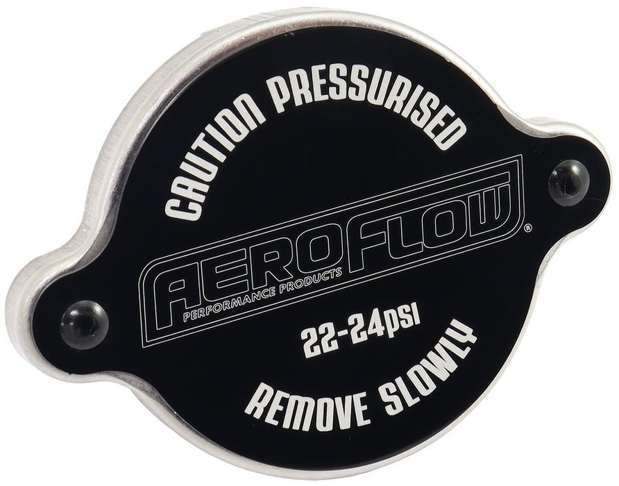 Aeroflow Large Radiator Cap - Black Suit 42mmWater Neck, 23 PSI, 1.58 BAR
