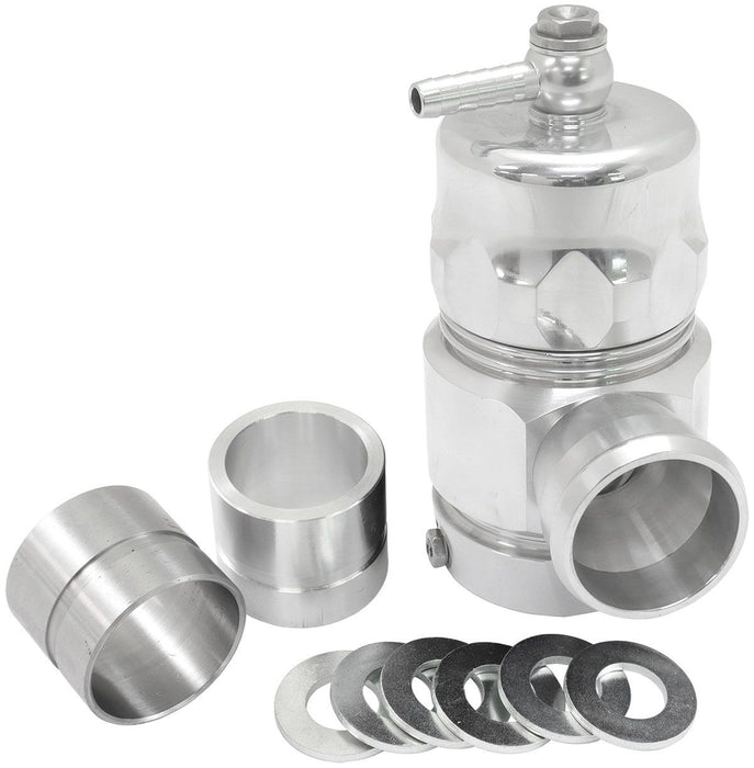 Compact Blow Off Valve- Silver  Complete Kit with Weld-on Flange and V-Band
