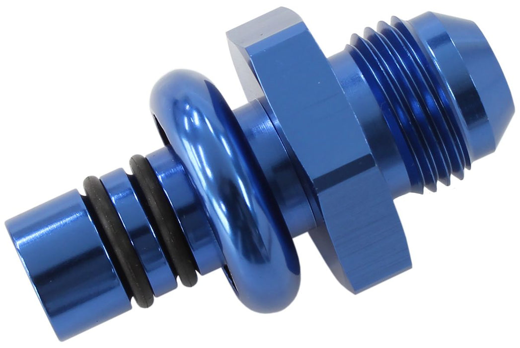 Ford EFI Regulator Adapter -8AN with .550" Shank  Blue Finish