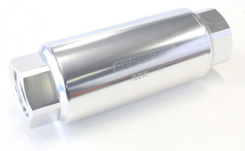 60 Micron Pro Filter with -12 ORB Ports   Silver Finish. 5-1/2" x 1.97"