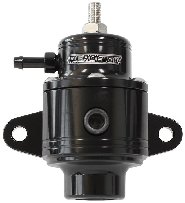 Compact Billet 3-Port EFI Fuel Pressure Regulator 30-90psi Adjustable  Black Finish. 3 x -6 ORB Ports, 1 x 1/8" NPT Port