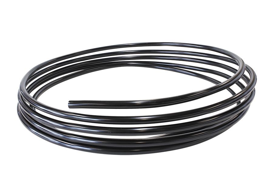Aluminium Fuel Line 1/4" (6.35mm) 25ft (7.6m) Length Roll   Black Anodised Finish