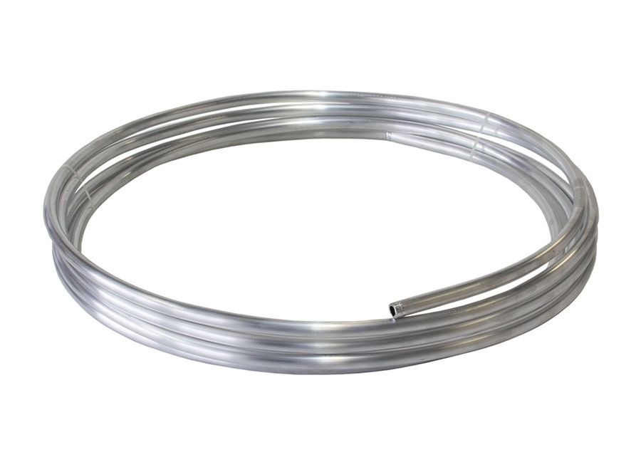 Aluminium Fuel Line 1/4" (6.35mm) 25ft (7.6m) Length Roll   Raw Finish