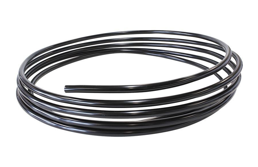 Aluminium Fuel Line 3/8" (9.5mm) 25ft (7.6m) Length Roll  Black Finish