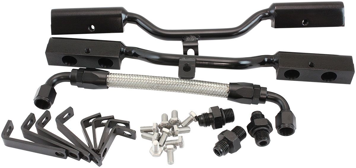 Small Block Chev Fuel Rail Kit for Air Gap Intake Manifold  Suits AF6090-1000 and AF6290-1000 Intake Manifolds ONLY
