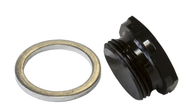 Holley Fuel Bowl Inlet Blank Plug  Black finish, 7/8"-20