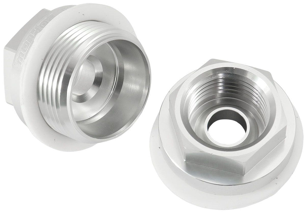 Holley Carburettor Adapter - Male 7/8-20" toFemale 5/8-18"  Silver Finish. Suit Holley Carburettor Inlet Feed