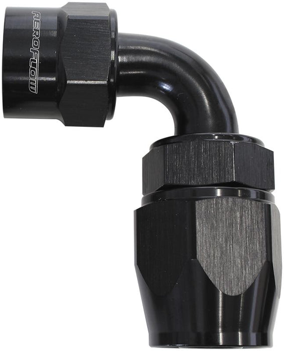Kryptalon® Series Lightweight One Piece Swivel 90° Hose End -10AN  Black Finish. Suits Kryptalon® Series Hose