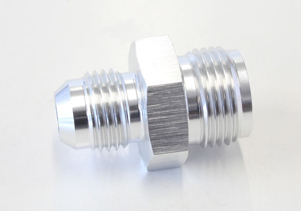 Inverted Seat Adapter 11/16"-18 to -6AN  Silver Finish