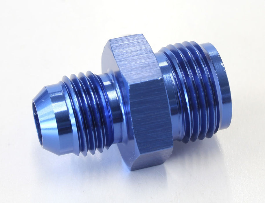 Inverted Seat Adapter 11/16"-18 to -6AN  Blue Finish