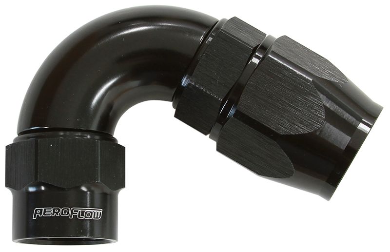 Kryptalon® Series Heavy Duty One Piece Swivel 120° Hose End -6AN  Black Finish. Suits Kryptalon® Series Hose