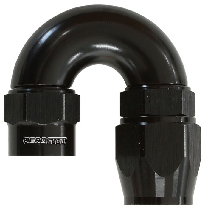 Kryptalon® Series Heavy Duty One Piece Swivel 180° Hose End -6AN  Black Finish. Suits Kryptalon® Series Hose