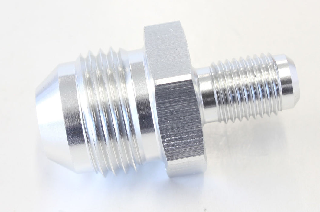 Inverted Seat Adapter 3/8"-24 to -6AN  Silver Finish