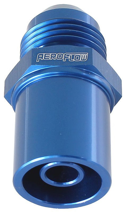 Press In Front Valve Cover Breather Adapter -8AN Blue (20mm O.D)  Suit BA-FG Ford Falcon