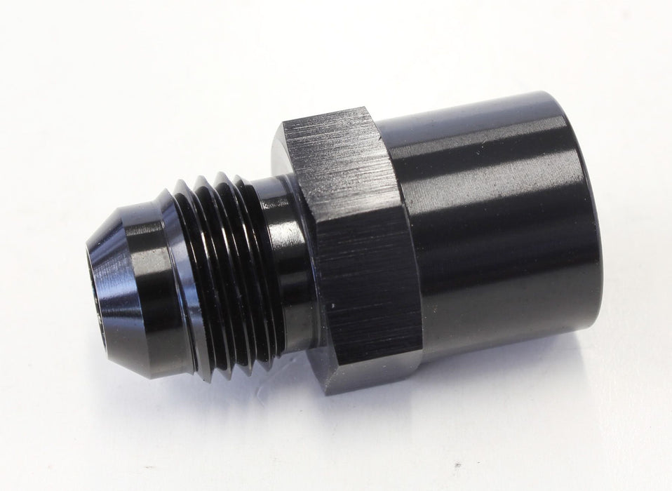 Metric Female O-Ring Seal to AN Adapter M14 x 1.5 to -6AN Use with OEM Hard Lines, Black finish