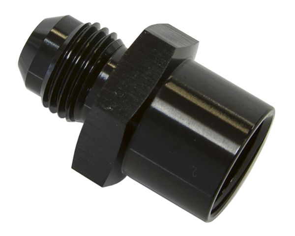 Metric Female O-Ring Seal to AN Adapter M16 x 1.5 to -6AN Use with OEM Hard Lines, Black finish