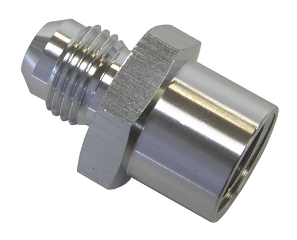 Metric Female O-Ring Seal to AN Adapter M16 x 1.5 to -6AN Use with OEM Hard Lines, Silver finish
