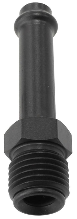 Straight Holley / Stromberg Inlet Fitting - Black 1/2" -20 Thread to 5/16" Barb