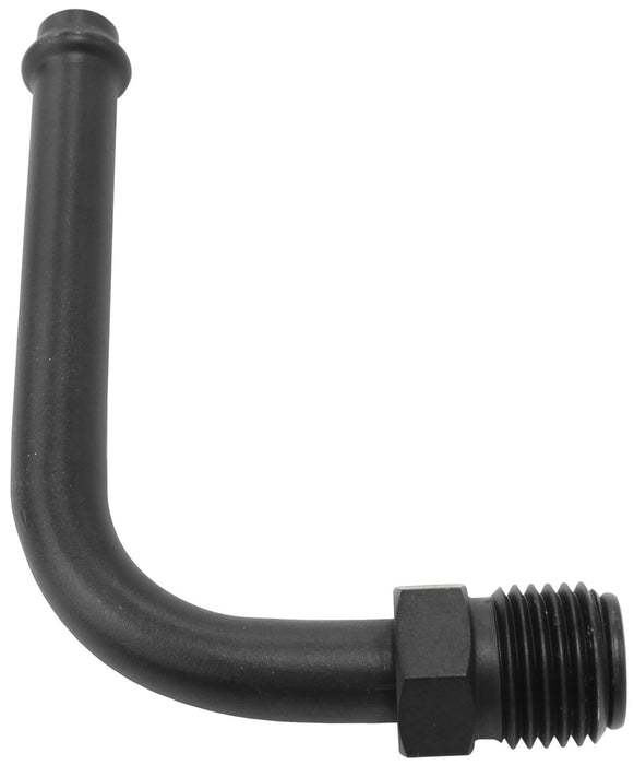 90° Holley / Stromberg Inlet Fitting - Black 1/2" -20 Thread to 5/16" Barb
