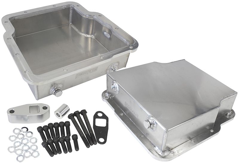 3.25" Deep Fabricated Transmission Pan including Filter Extension   Natural Finish. Suit Holden Trimatic