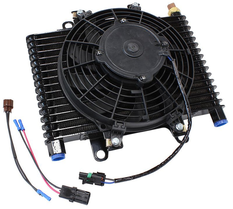 Competition Oil & Transmission Cooler 13.5" x 9" x 3.95" Fan & Switch with 1/2" NPT