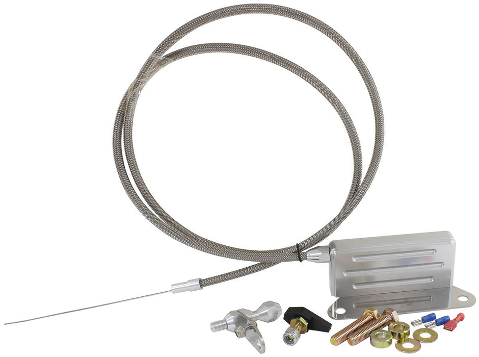 Kickdown Cable With Stainless Steel Cover & Chrome Ends  Suit GM TH400 Transmission