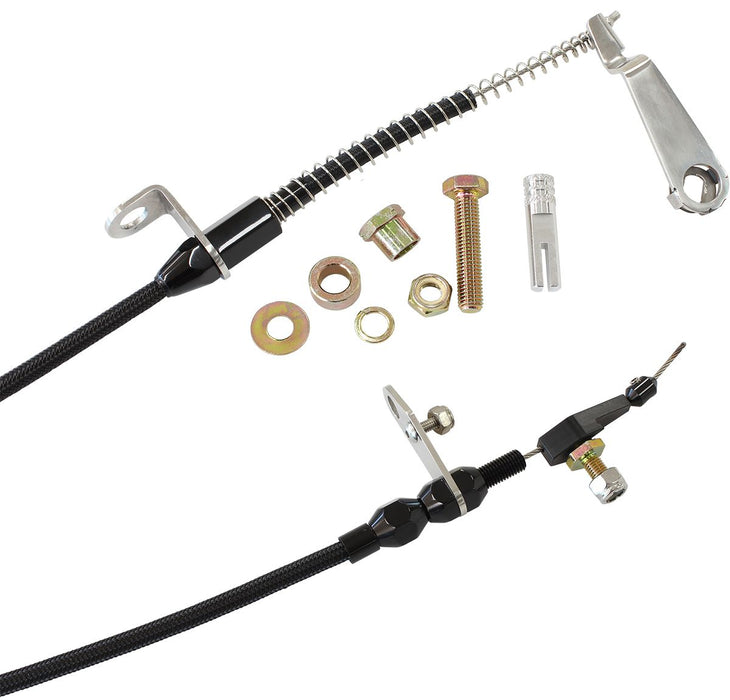 Kickdown Cable With Black Stainless Steel Cover & Black Ends Suit Ford AOD Transmission