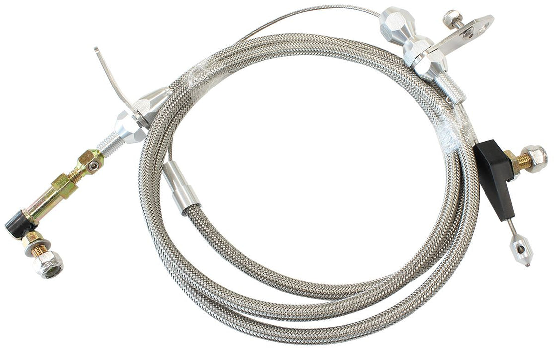 Kickdown Cable With Stainless Steel Cover & Chrome Ends  Suit Chrysler Torqueflite 904 Transmission