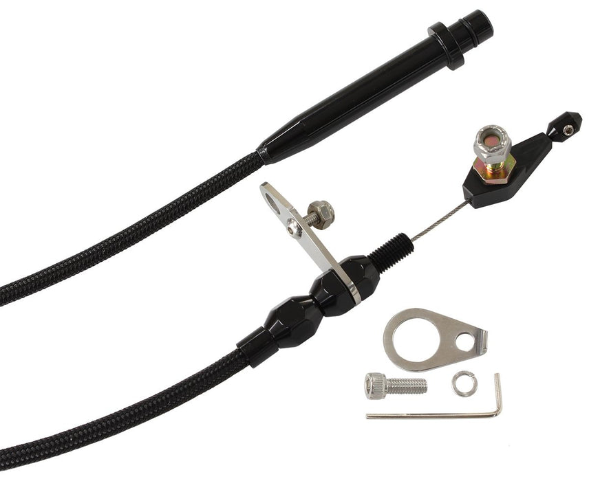 Kickdown Cable With Black Stainless Steel Cover & Black Ends Suit GM TH350 Transmission