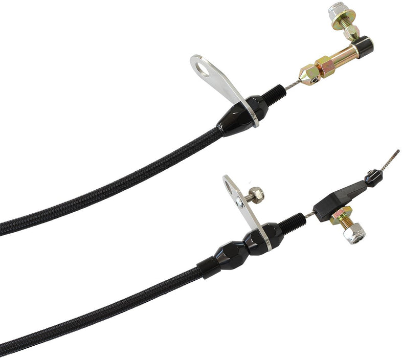 Kickdown Cable With Black Stainless Steel Cover & Black Ends  Suit Chrysler Torqueflite 727 Transmission