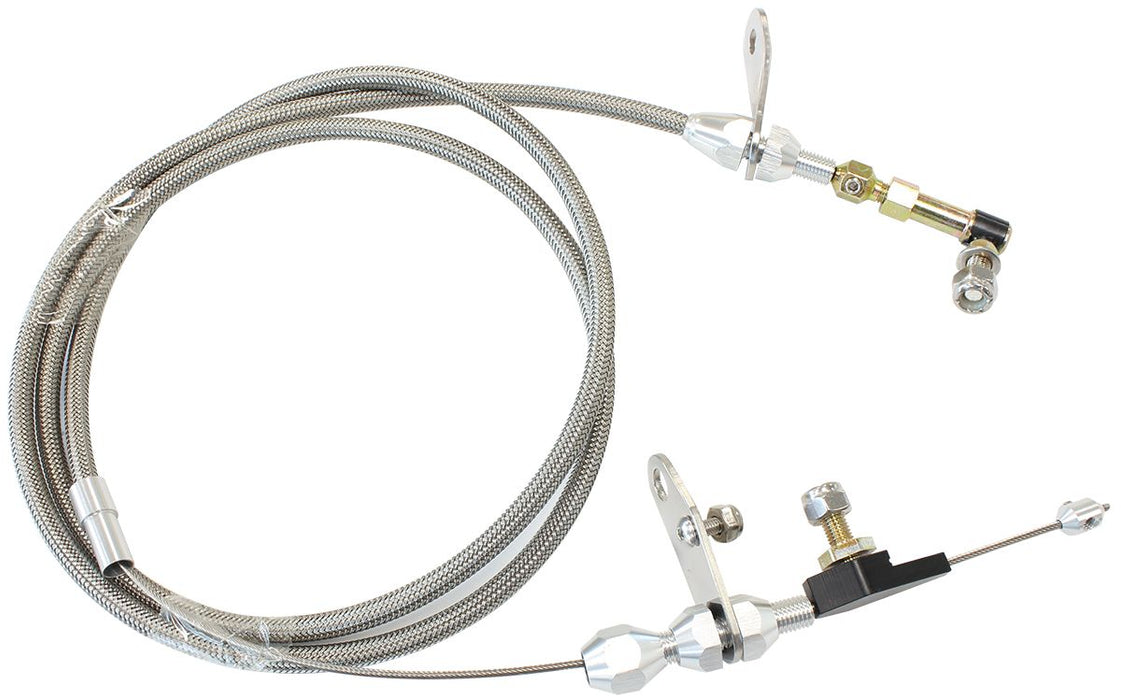 Kickdown Cable With Stainless Steel Cover & Chrome Ends  Suit Chrysler Torqueflite 727 Transmission